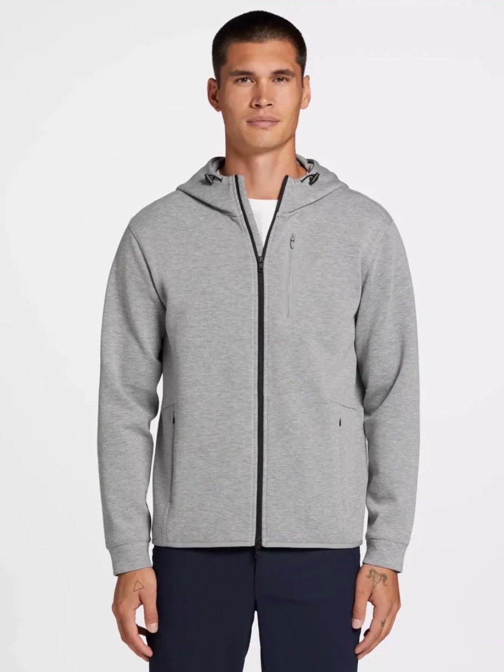 VRST Men's Grey Performance Full-Zip Hoodie Jacket Size M NWT